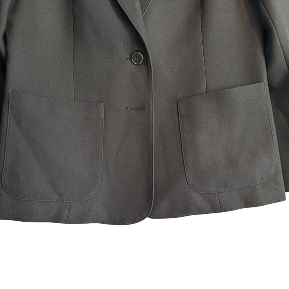 Vintage Levis Black Blazer Women Sz Medium 80s Single Breasted Dacron Polyester - Picture 11 of 16